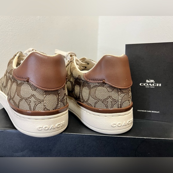 Coach Women's Signature Jacquard Clip Low Top Size 9B - Picture 6 of 7